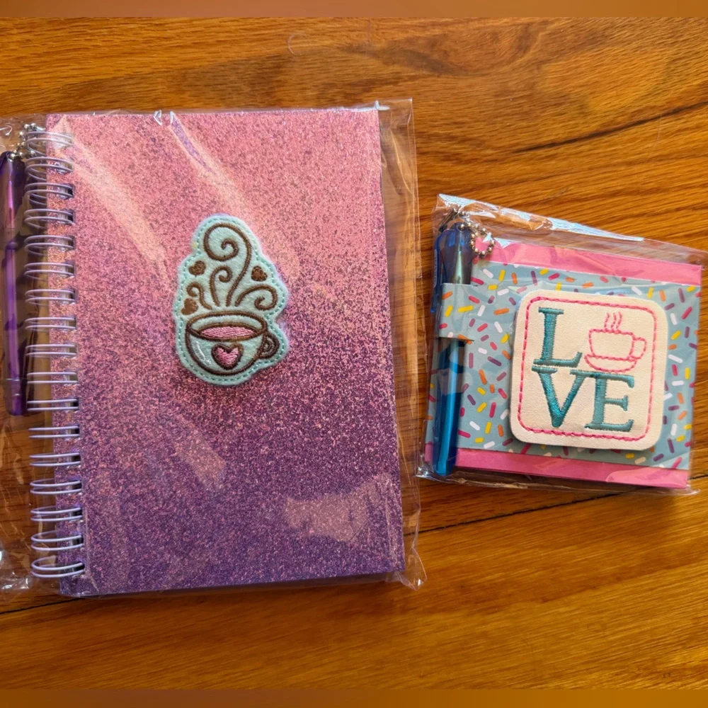 Handcrafted Notebooks Set Of 2 With Pen